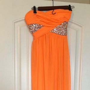 Long strapless dress